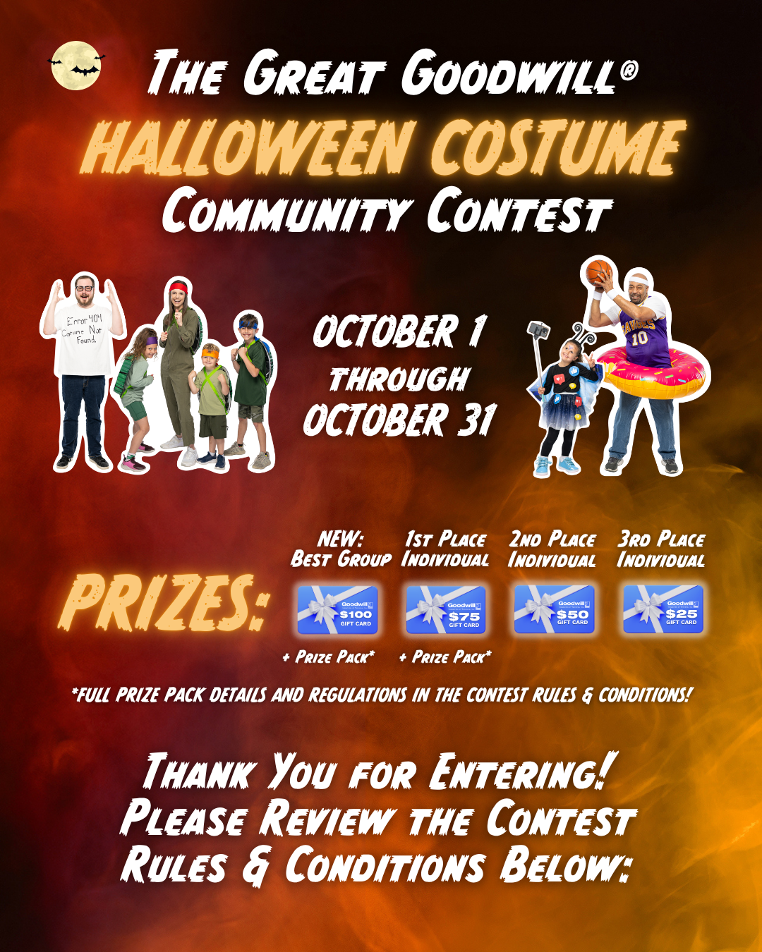 The Great Goodwill Halloween Costume Contest, October 1 through October 31